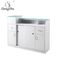 good quality white salon reception desk for nail salon shop